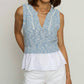 Central Park West - Sleeveless Twofer Sweater Vest