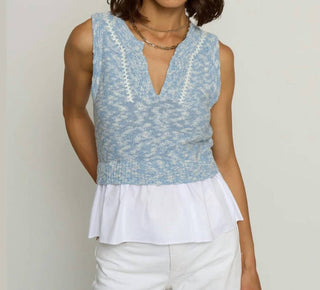 Central Park West - Sleeveless Twofer Sweater Vest