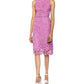 Sam Edelman - Sleeveless Peacock Lace Fitted Midi Dress
