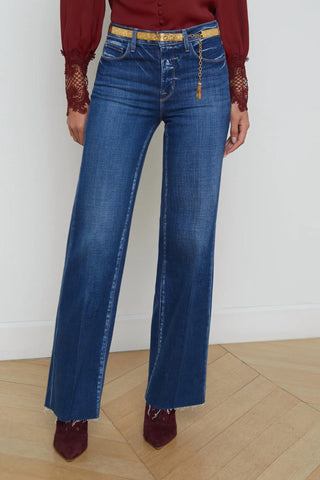 L'Agence - Women's Scottie High Rise Wide Leg Jeans