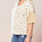 Entro - Color Block Leopard Top