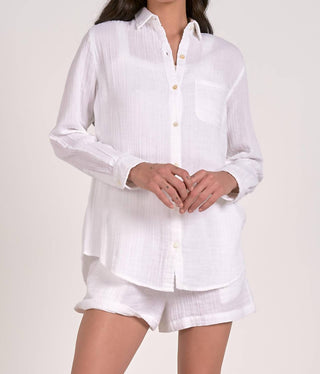 Elan - longsleeve gauze buttondown shirt
