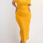 The Curve La - Plus Size Ribbed Knit Off Shoulder Knit Midi Dress