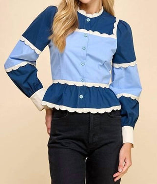 Tcec - Peplum Color Block Top