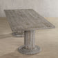 Gabrian 7 Pieces Dining Room Set - Reclaimed Wood, Beige / Gray