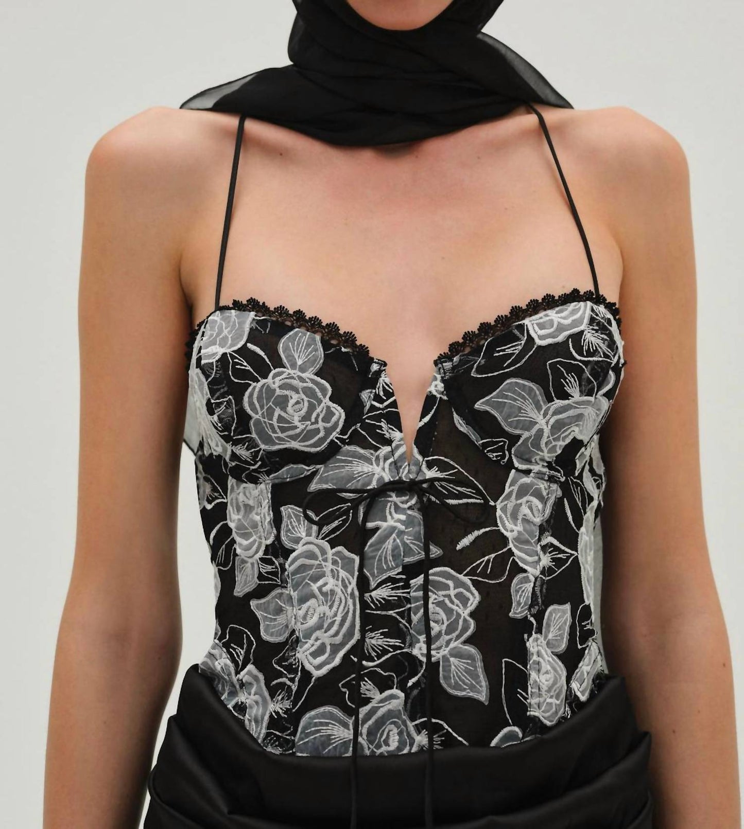 For Love & Lemons - Embroidered Roses Maxi Dress