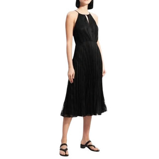 Theory - Pleated Lace Halter Midi Dress