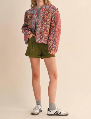 &Merci - Women's Print Quilted Jacket