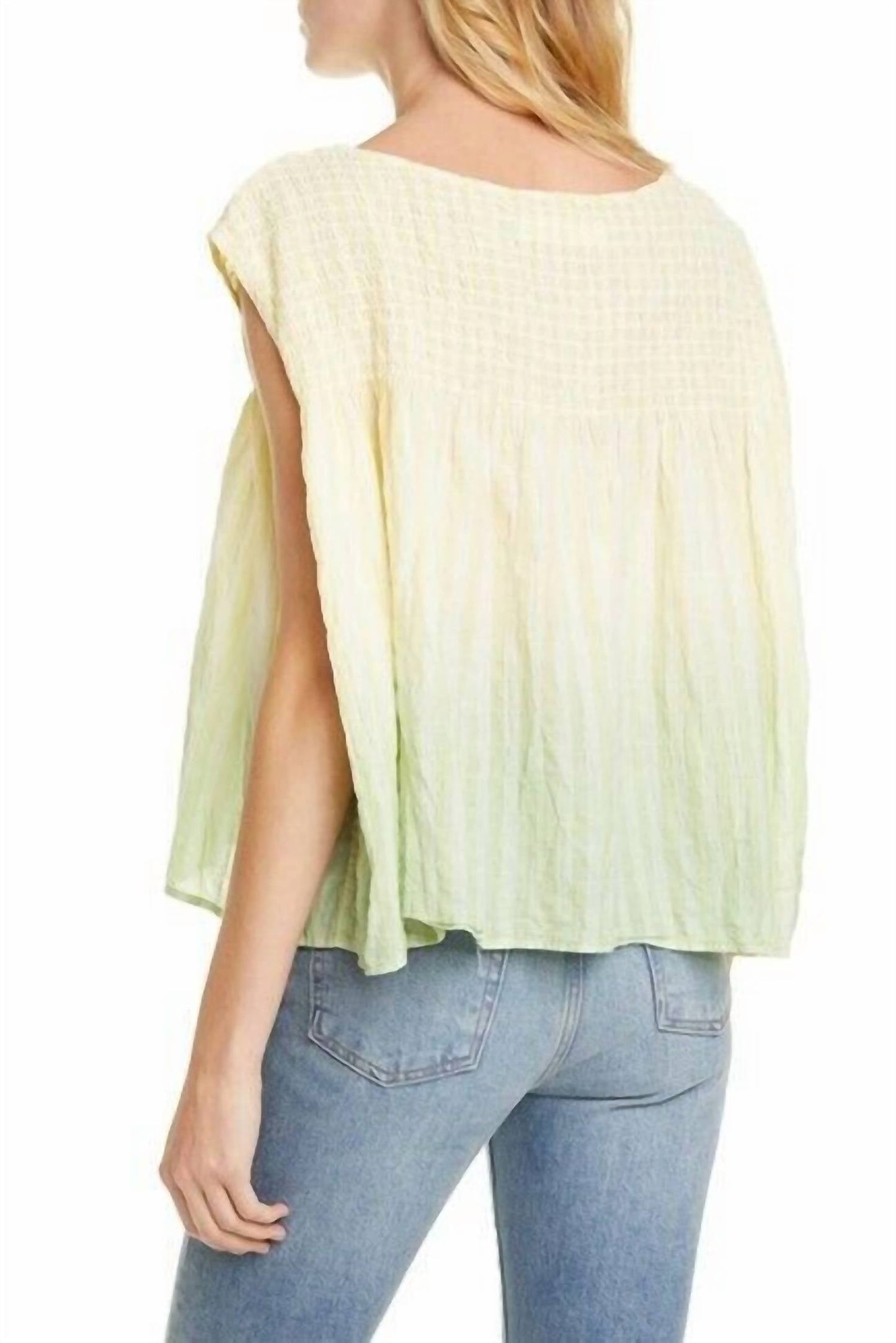 Free People - Cap Sleeves Blend Button Blouse