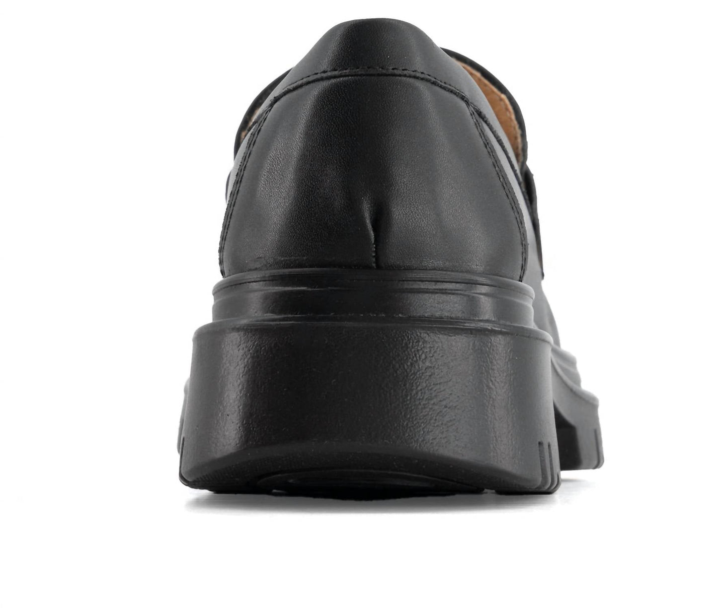 Andrea - Women's Black Penny Loafers With Golden Ornament