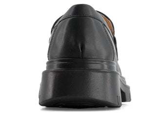 Andrea - Women's Black Penny Loafers With Golden Ornament