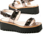 All Black - Women's Pyramid Stud Flatform Sandal