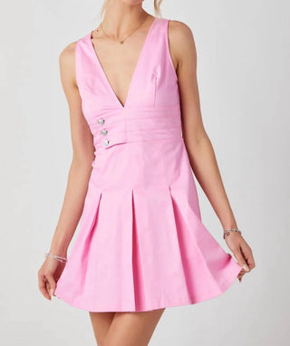 Baby Pink - Leyla Sleeveless Skater Dress