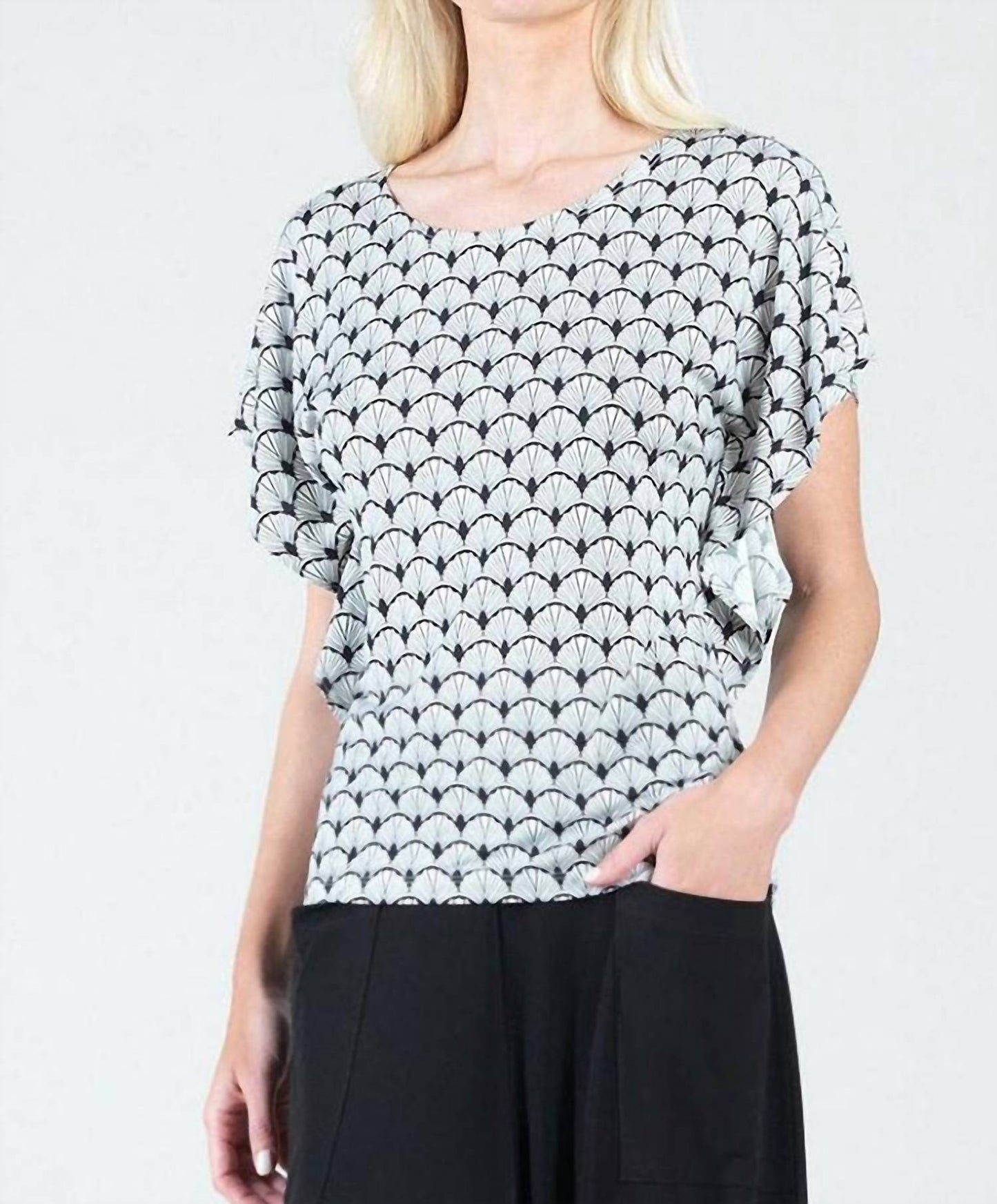 Clara Sunwoo - Buttery Knit Caftan Flutter Sleeve Top