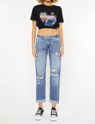 Kancan - Mid Rise Classic Boyfriend Jean