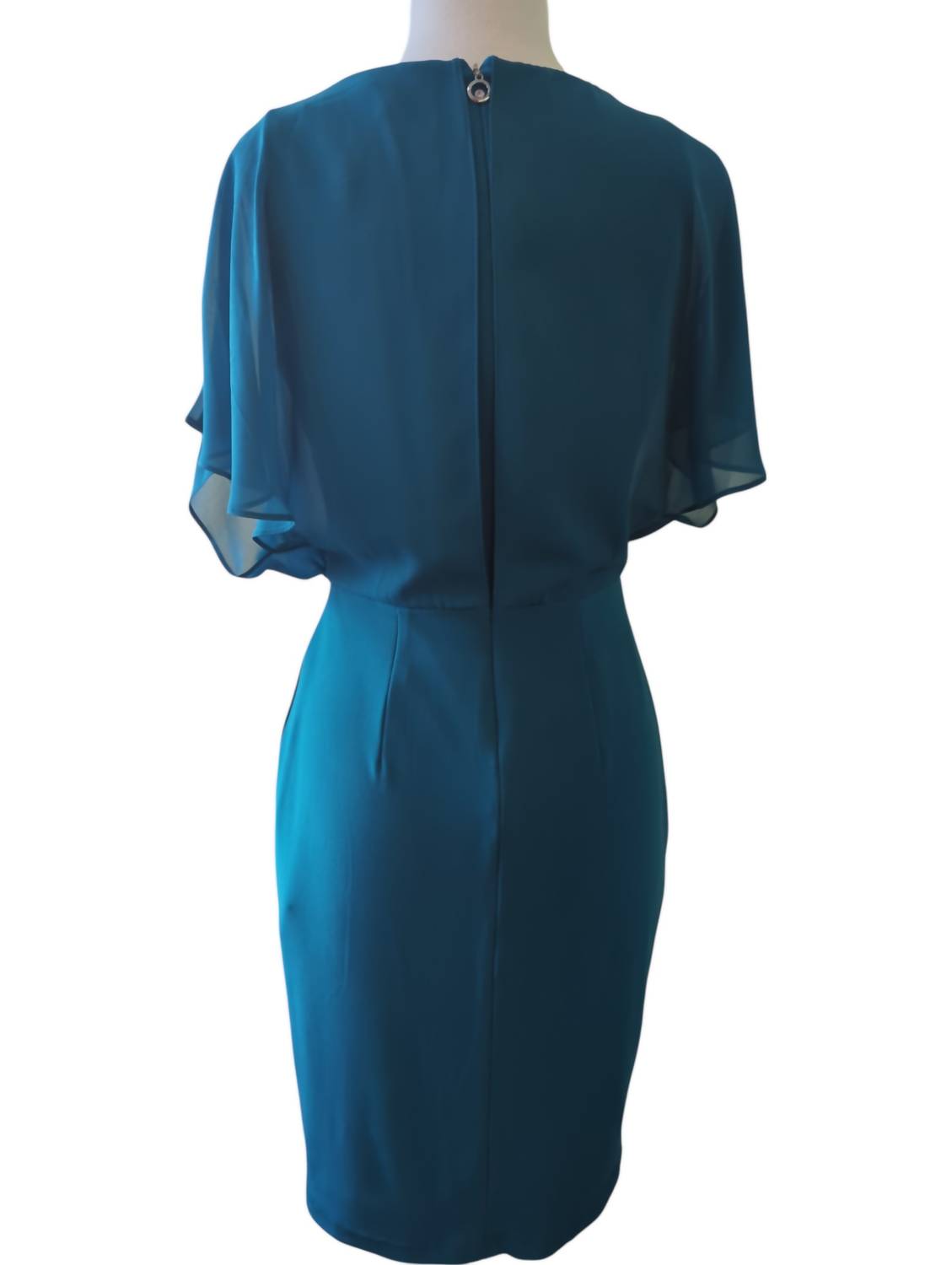Joseph Ribkoff - Split Sleeve Side Ruffle Chiff Dress