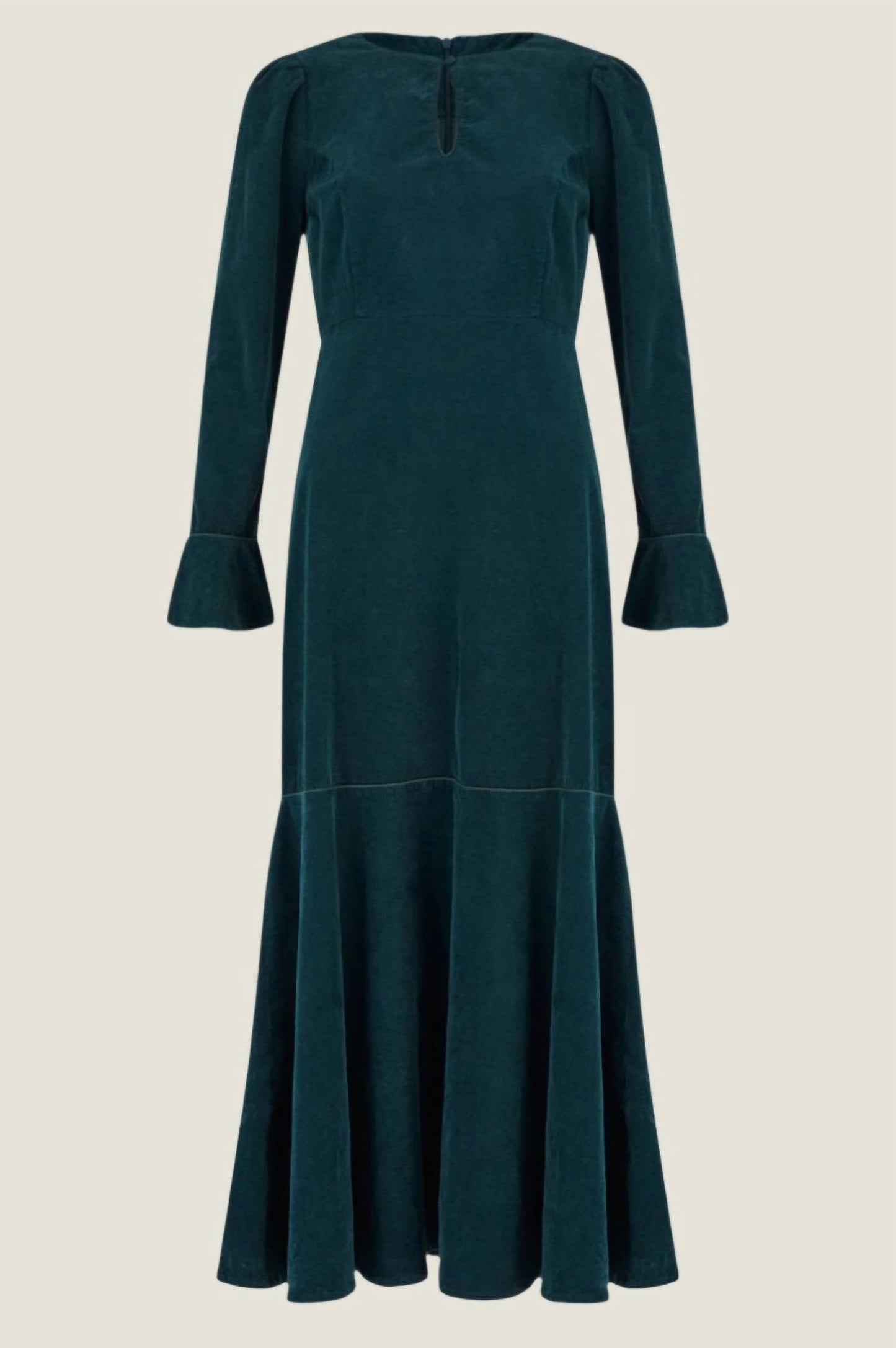 Aspiga - Paloma Round Neck Long Sleeve Stretch Corduroy Dress