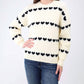 &Merci - Heart Ribbed Sweater