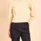 61 Jane - Women's Jewel Neck Puff Sleeve Sweater