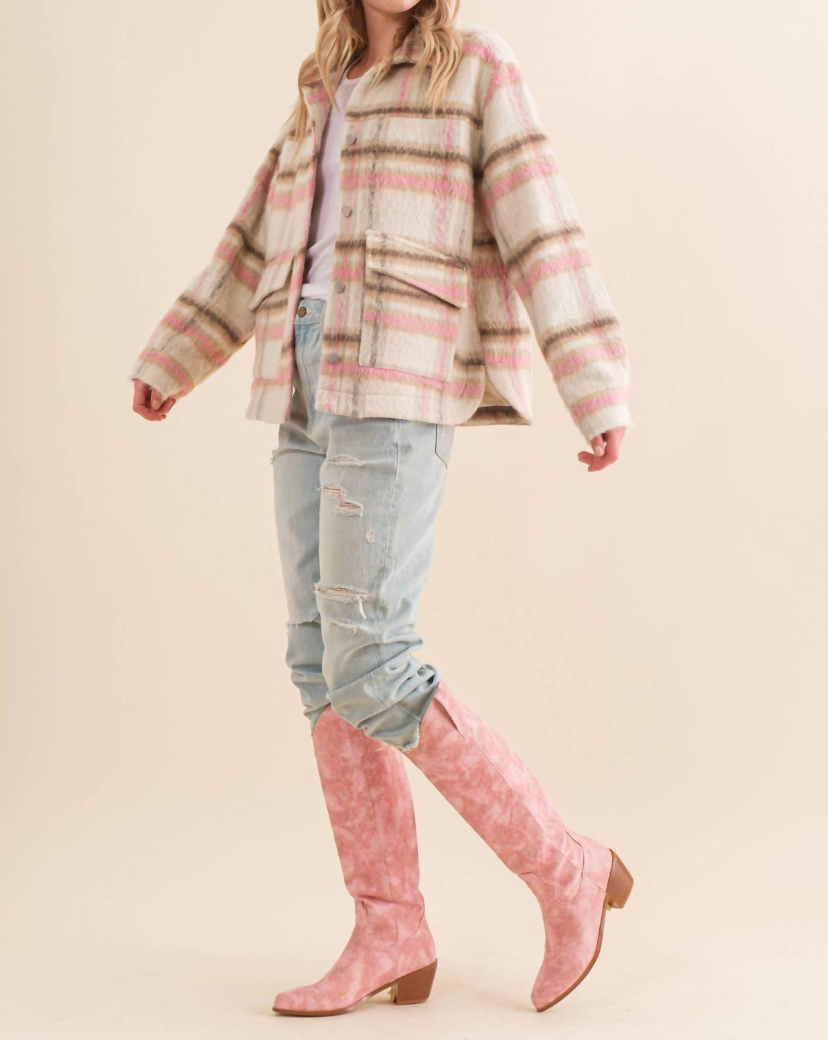Blue B - Cozied Up Plaid Jacket