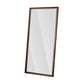 Vintage Full Length Mirror 70" x 31" Wall-Mounted with Faux Wooden Frame in Brown