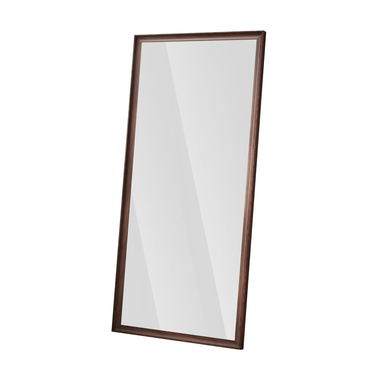 Vintage Full Length Mirror 70" x 31" Wall-Mounted with Faux Wooden Frame in Brown