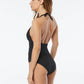 Carmen Marc Valvo - Women's One-piece Plunge-neck Swimsuit