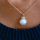 Allyanna Gifts - Women's Sterling Silver Circle Opal Necklace