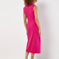 Apricot - WRAP & KNOT COTTON MIDI DRESS
