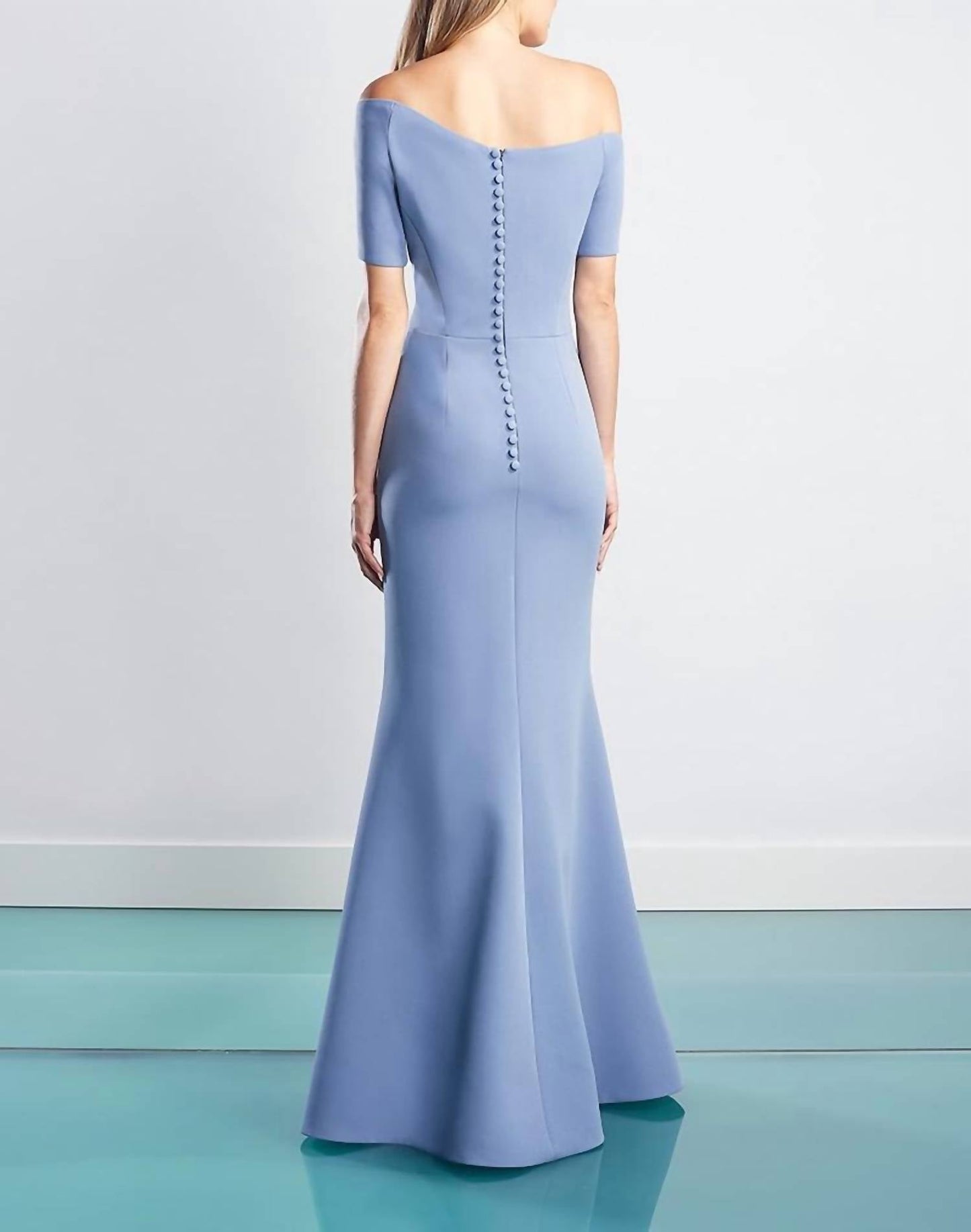 Alexander By Daymor - Asymmetrical Neckline Evening Gown
