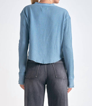 Elan - Waffle Henley Top
