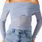 Steve Madden - Viktoria Off-the-Shoulder Mesh Top