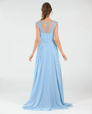 Poly Usa - Long Embroidered Cap Sleeve Dress