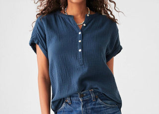 Faherty - Dream Cotton Gauze Desmond Top