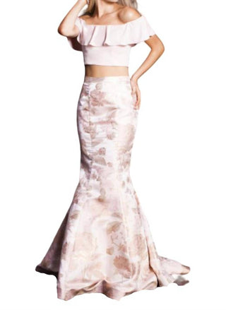 Jovani - Two Piece Off The Shoulder Gown