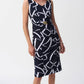 Joseph Ribkoff - Geometric V-neck Sheath Dress
