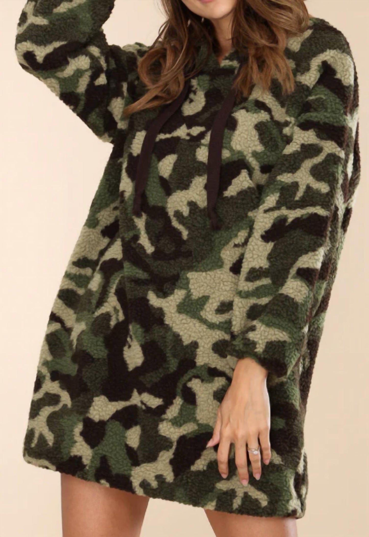 Collective Rack - Over Size Camouflage Teddy Hoodie