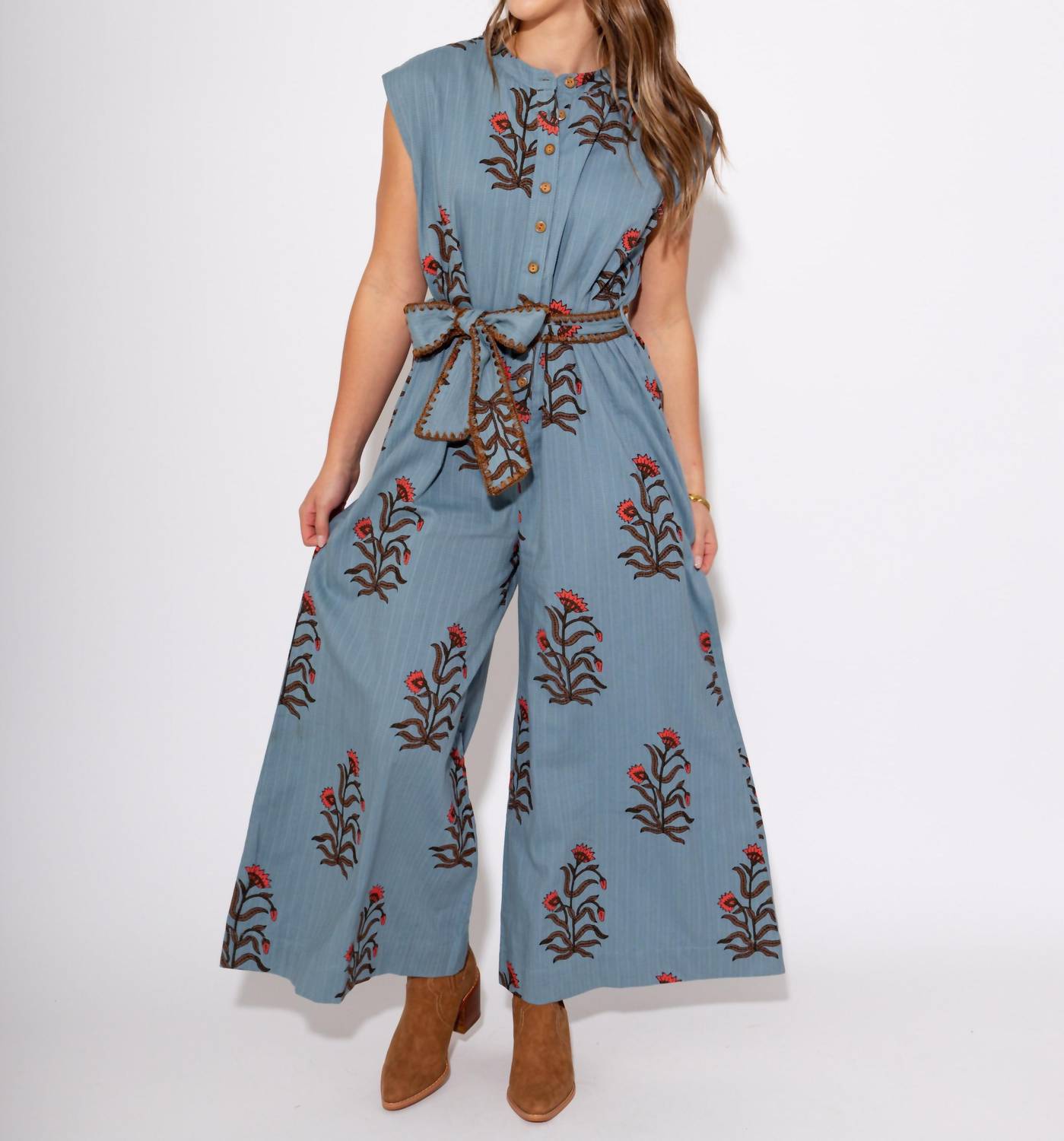 Ivy Jane - Women's Block Print Jumpsuit