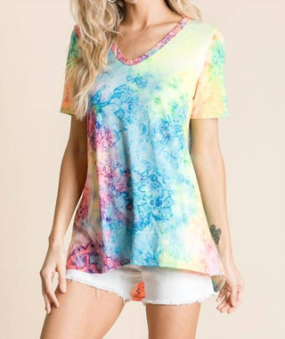 Bibi - Neon Tie Dye Top