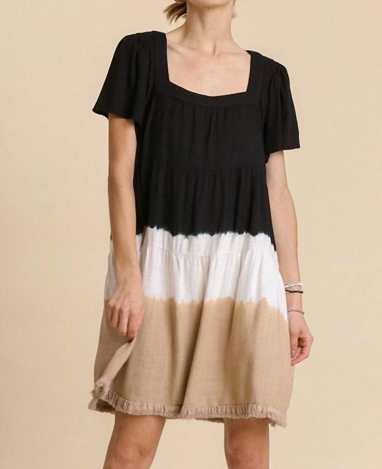 Umgee - Dip Dye Color Block Dress