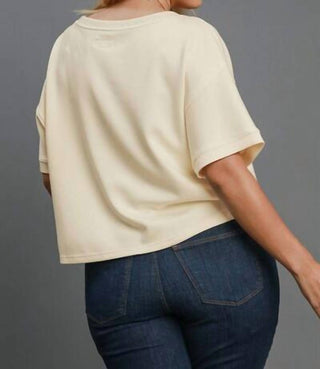 Trendsi - Umgee Full Size Lightweight Cropped Sweatshirt Plus Size