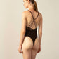 Adriana Degreas - Lace Plunge-Neck Bodysuit