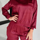 Fate - Contrast Ribbed Satin Top
