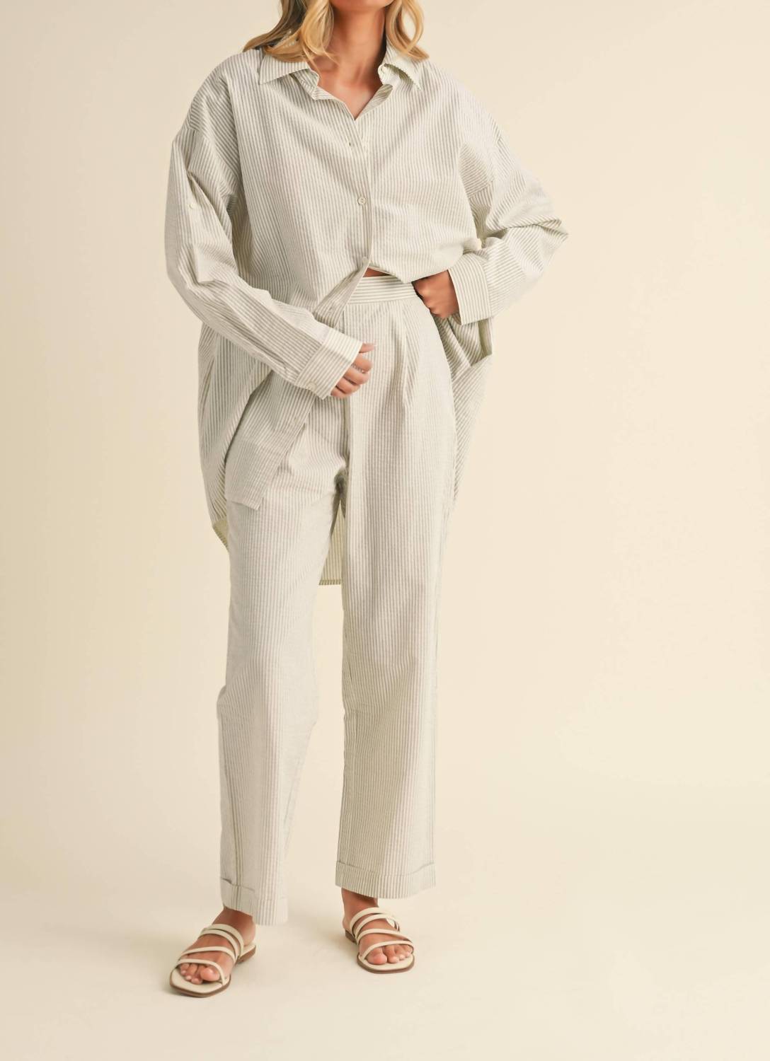 Klesis - Ali Long Oversized Shirt & Pants Set