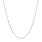 Double Extendable Box Chain in 14k White Gold (0.6mm)