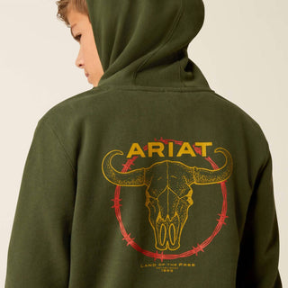Ariat - Youth Barbwire Skull Hoodie