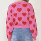 Entro - Heart Knit Button Cardigan