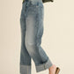 Miou Muse - Straight Leg Cuffed Hem Pants