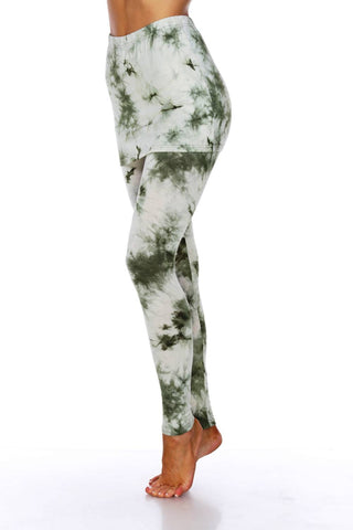 White Mark - Tie Dye Skirted Leggings