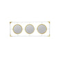 3 Mirror Piece Wall Mirror in Rectangular Frame